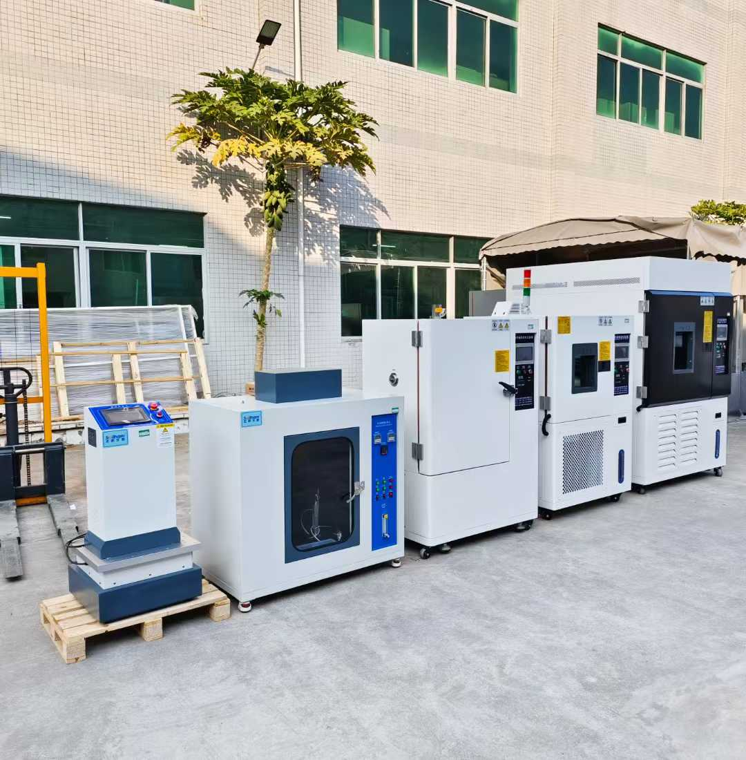 水冷氙燈箱、恒溫恒濕箱、換氣老化箱、燃燒試驗機、電磁振動臺、鹽霧試驗箱